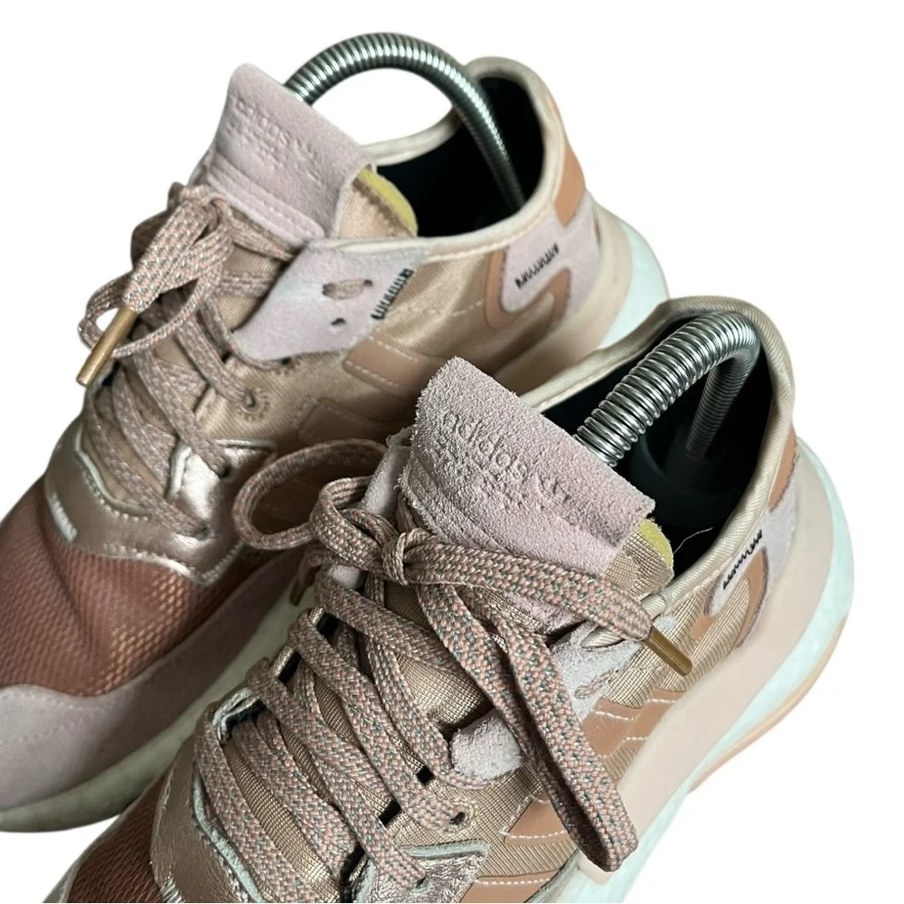 Adidas Nite Jogger Womens 6 Rose Gold Sneakers EE5908 Pink Low Top Athletic